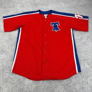 Philadelphia Phillies Jersey Mens Large Red MLB Baseball Liberty Bell Davis #21